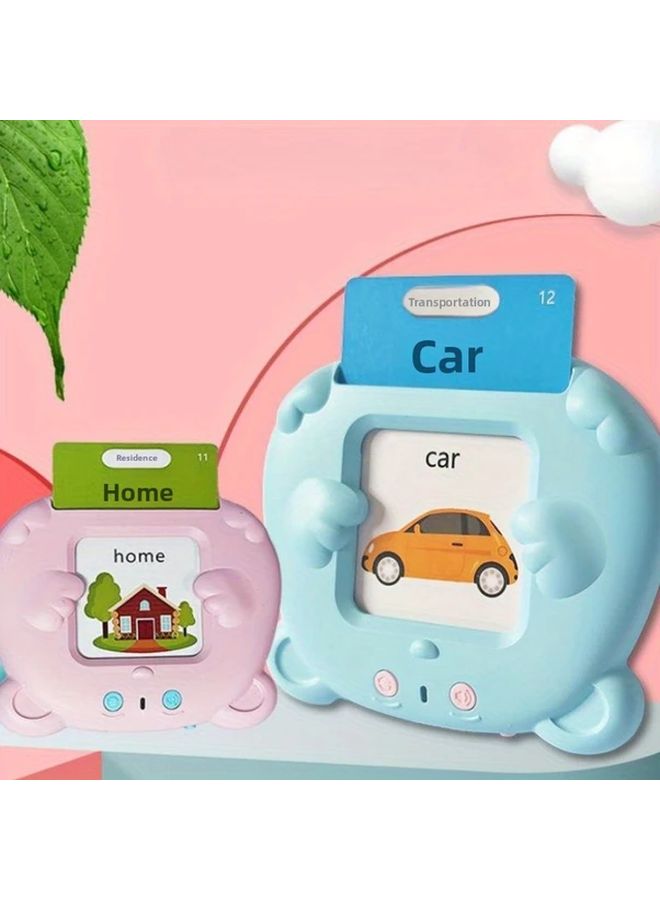 Blue Portable Bear Reader English Card Speaking Language Learning Device Holiday Gift - Image 3